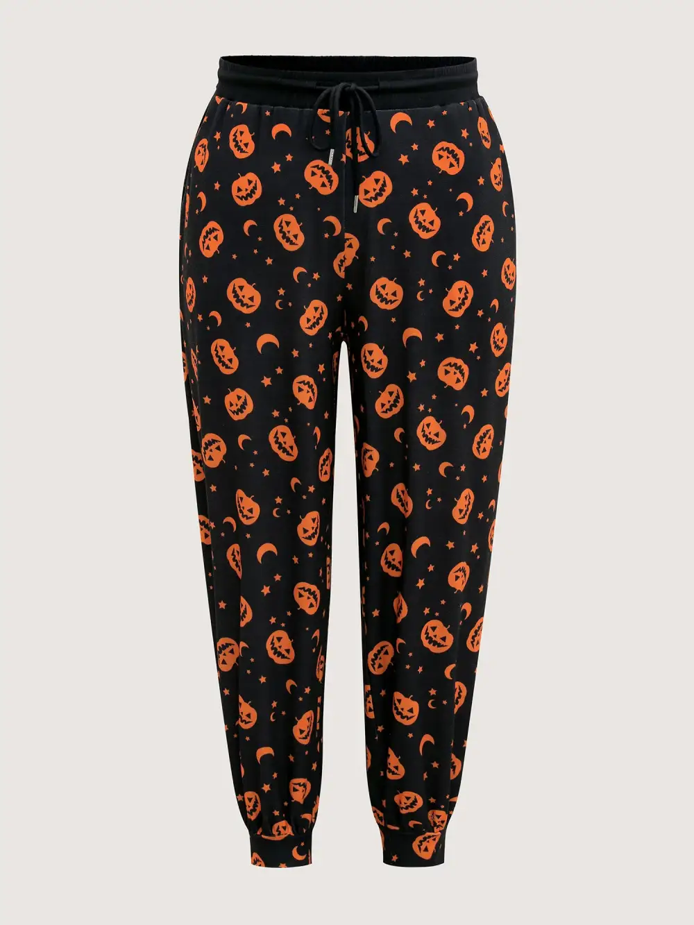 Pumpkin Halloween Drawstring Jogger Pants