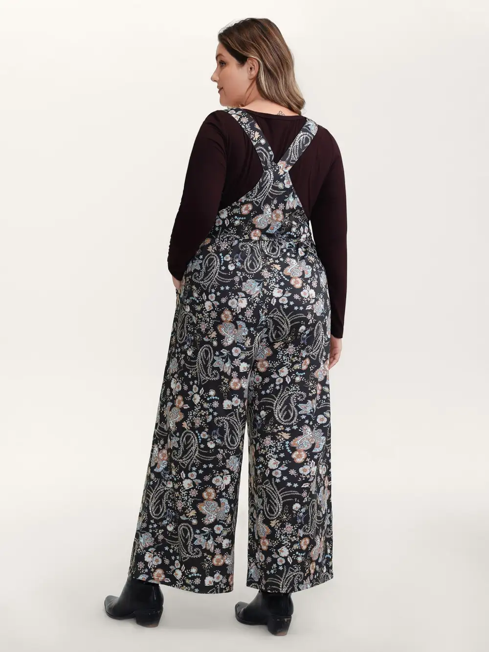 Floral Adjustable Stretchy Waist Jumpsuit