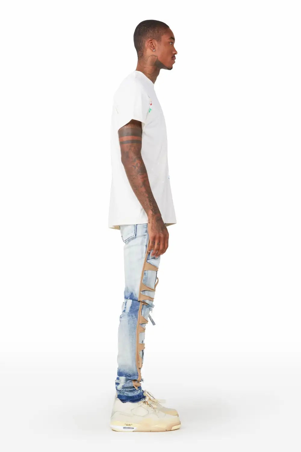 Dontae Blue Patchwork Jean
