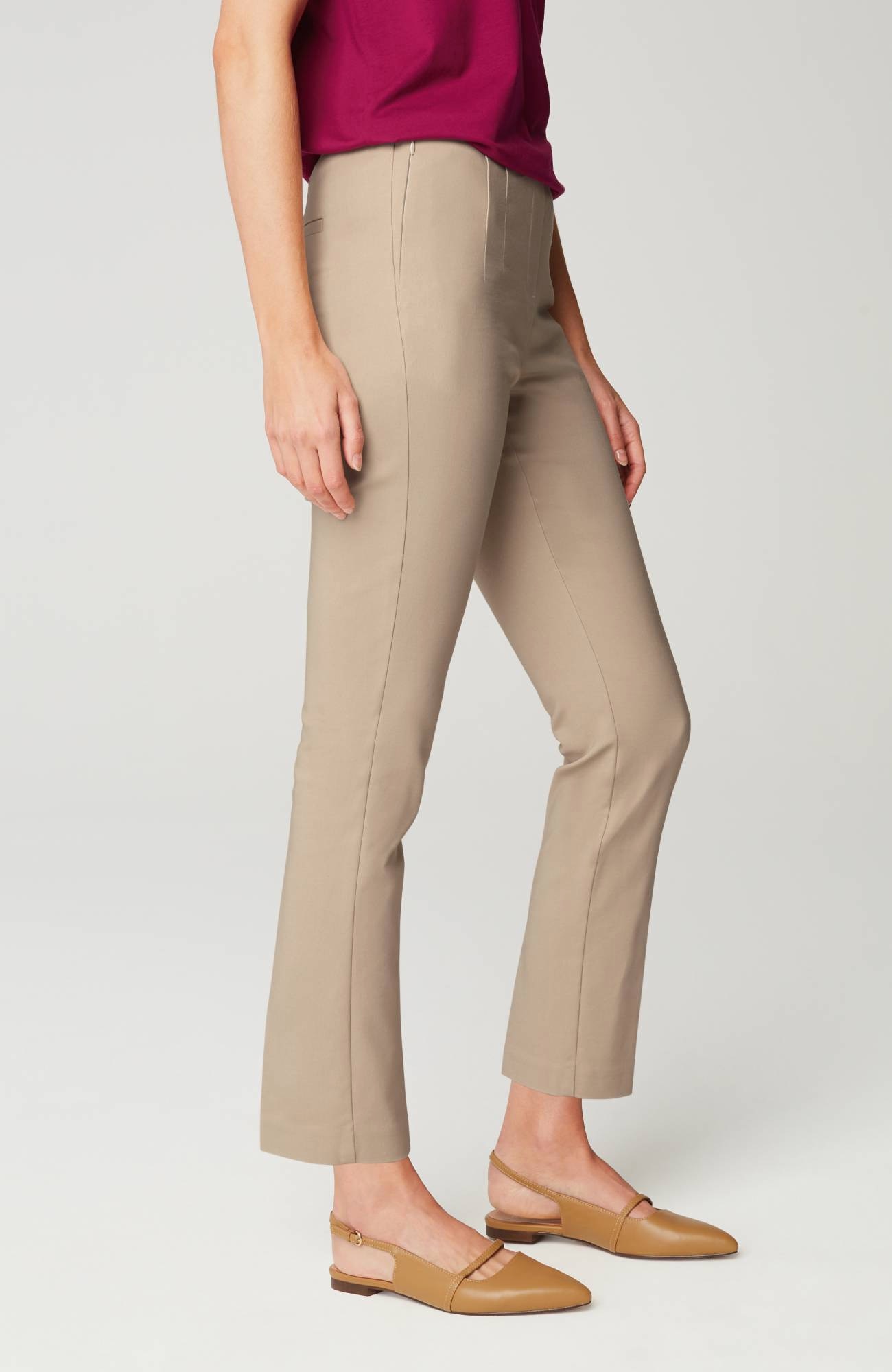 Versatile Cotton-Stretch Slim-Leg Pants