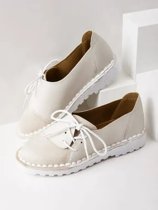 Women's Casual Vintage Round Toe Flats All Season Shoes