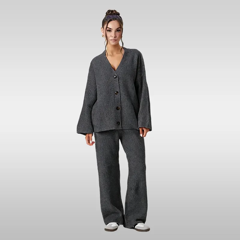 Women's Slouchy Solid Color Two Piece Outfits