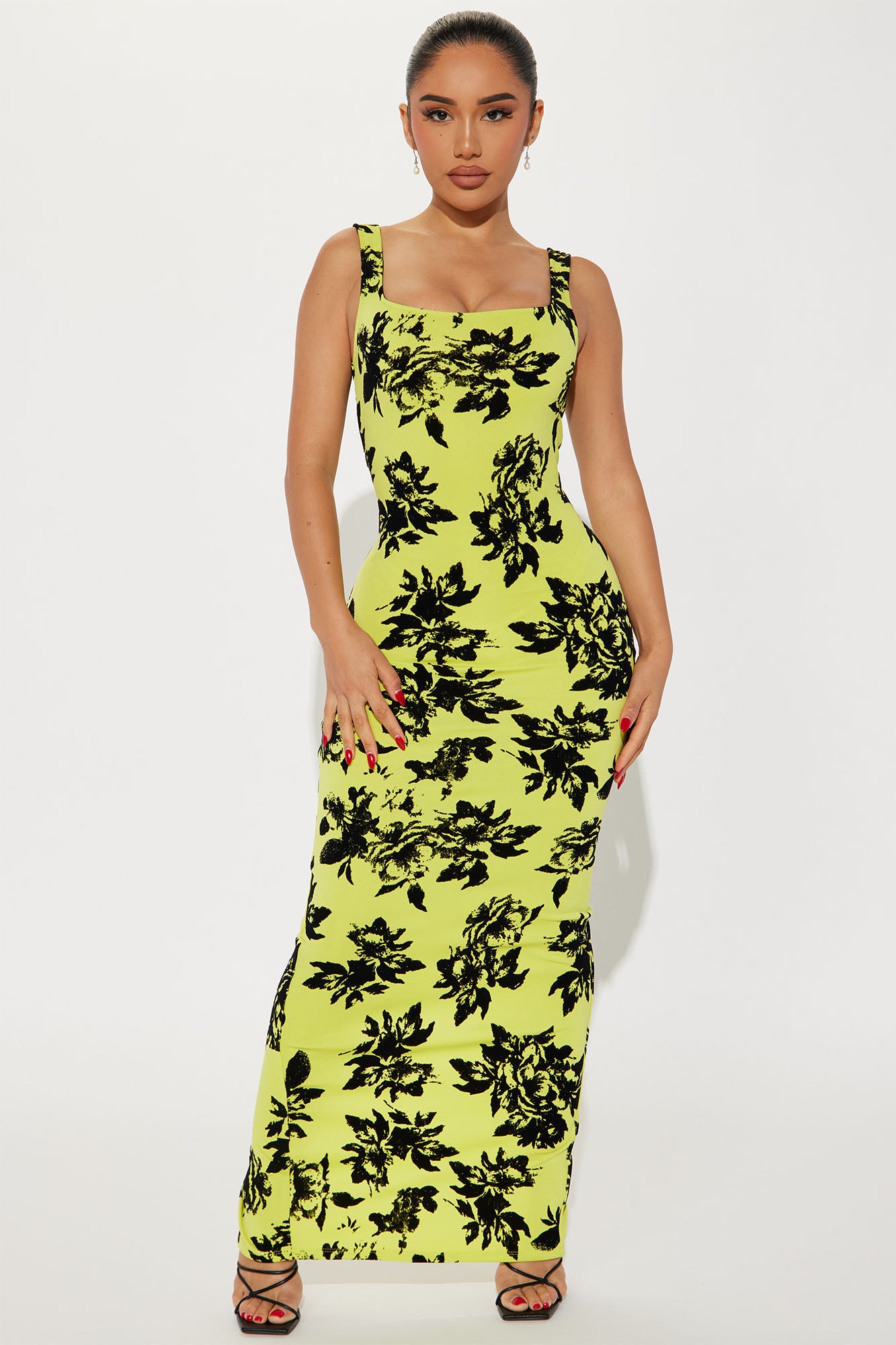 Palm Springs Floral Maxi Dress - Yellow