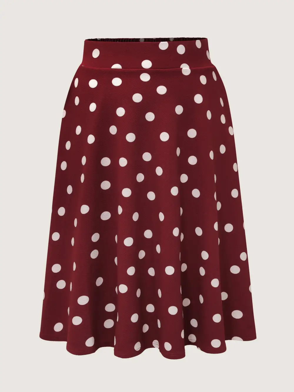 Polka Dots Flowy Holiday Midi Skirt