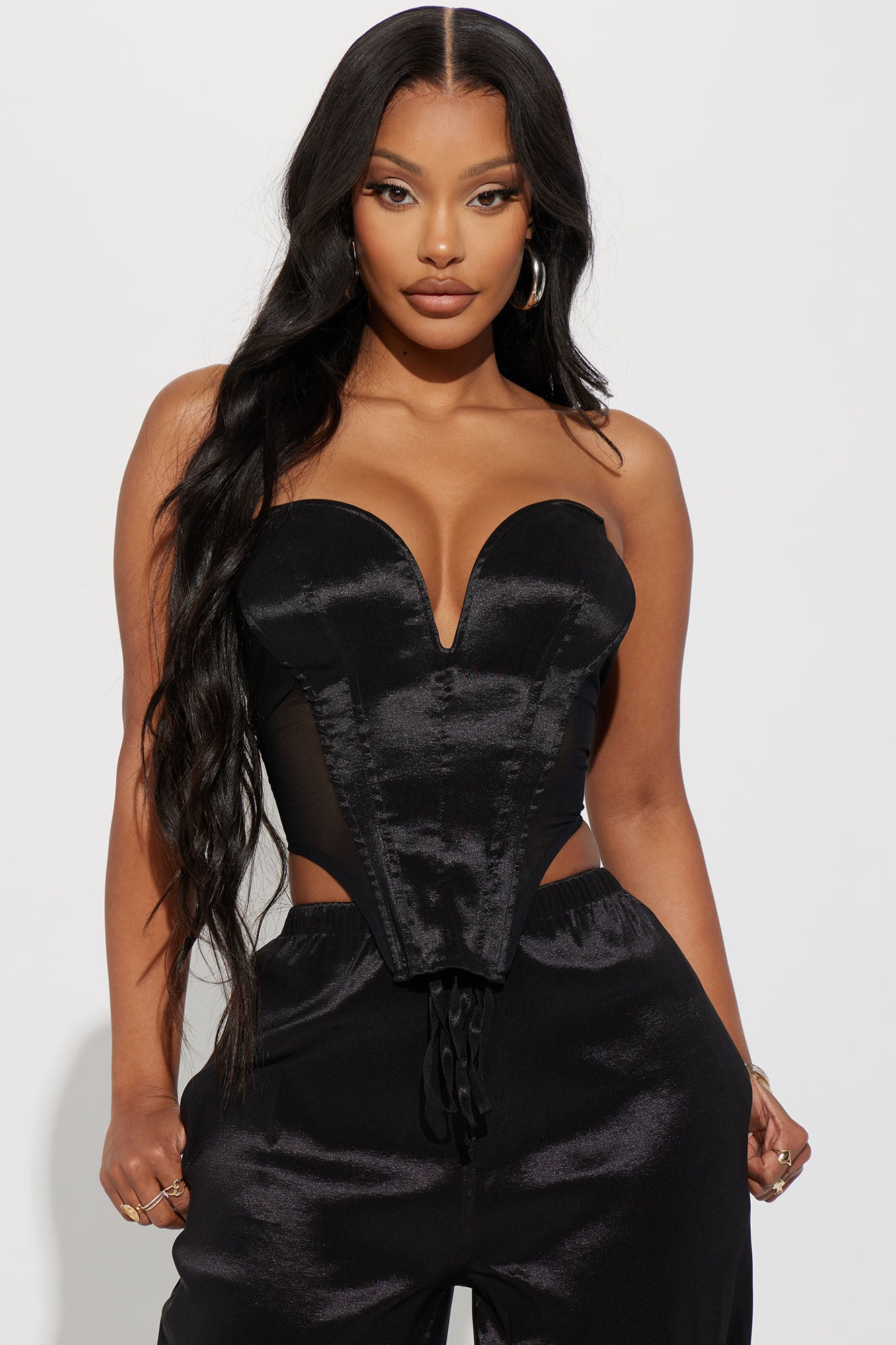 Not Letting Go Pant Set  - Black