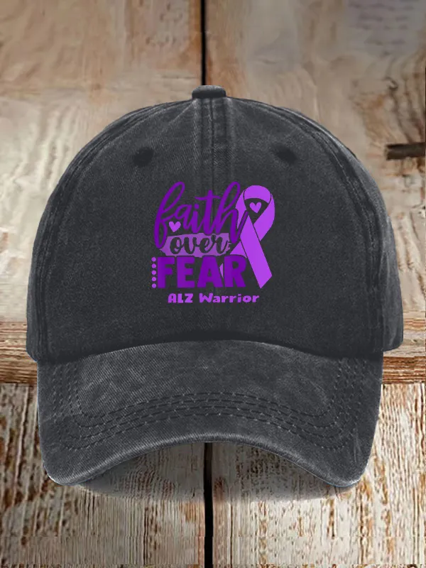 Faith Over Fear ALZ Awareness Baseball Caps