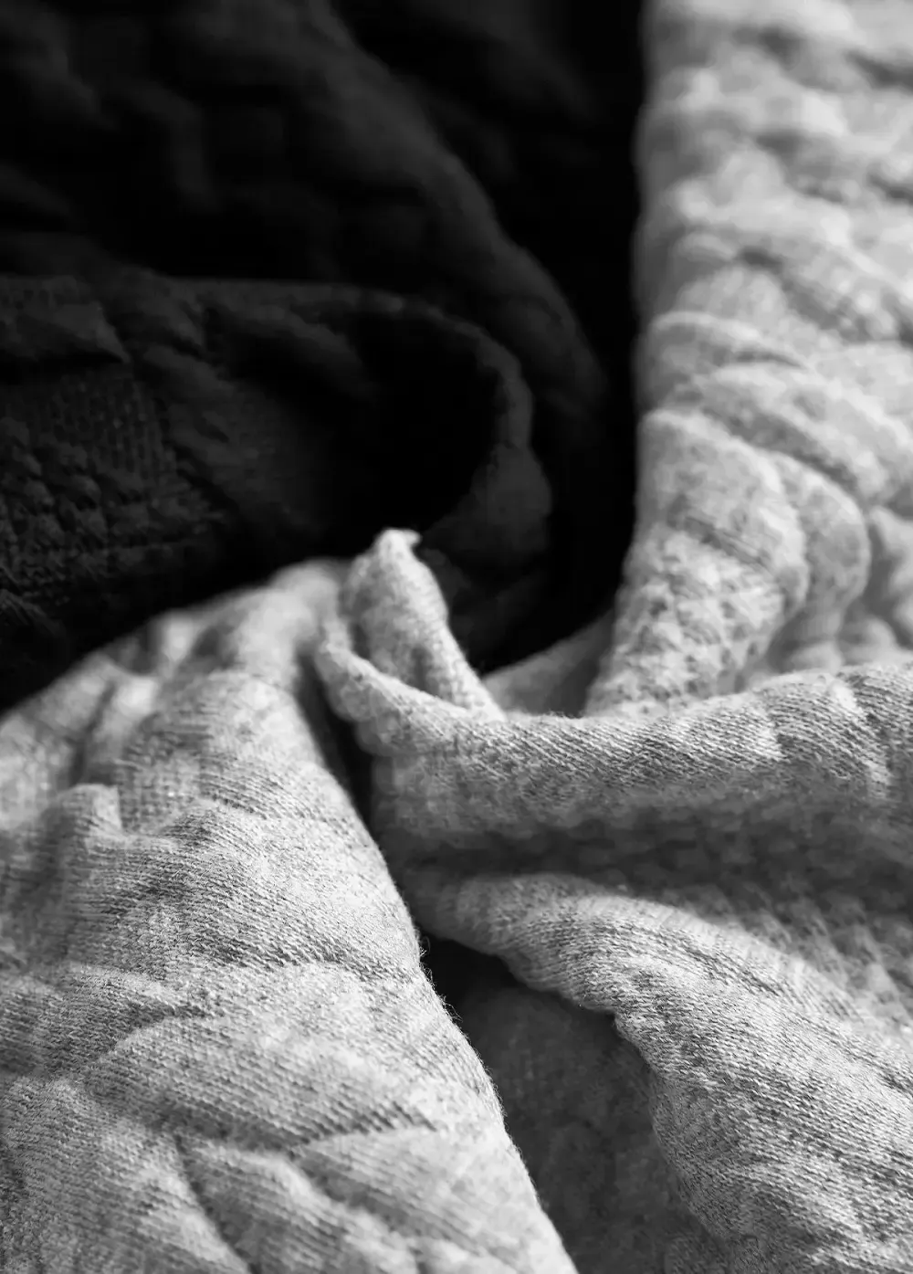 Black Jacquard Long Sleeve Turn Down Collar Sweatshirt