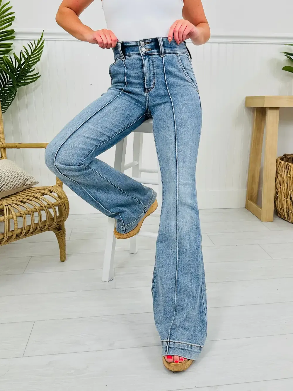 Judy Blue Stop and Stare Flare Jeans