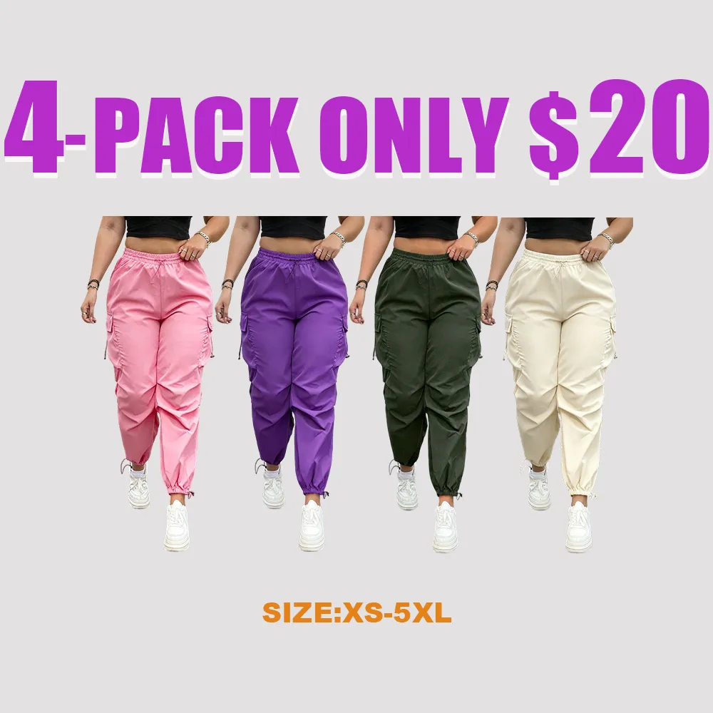 Women’s Drawstring Cargo Pants – Casual Fall & Winter Trousers