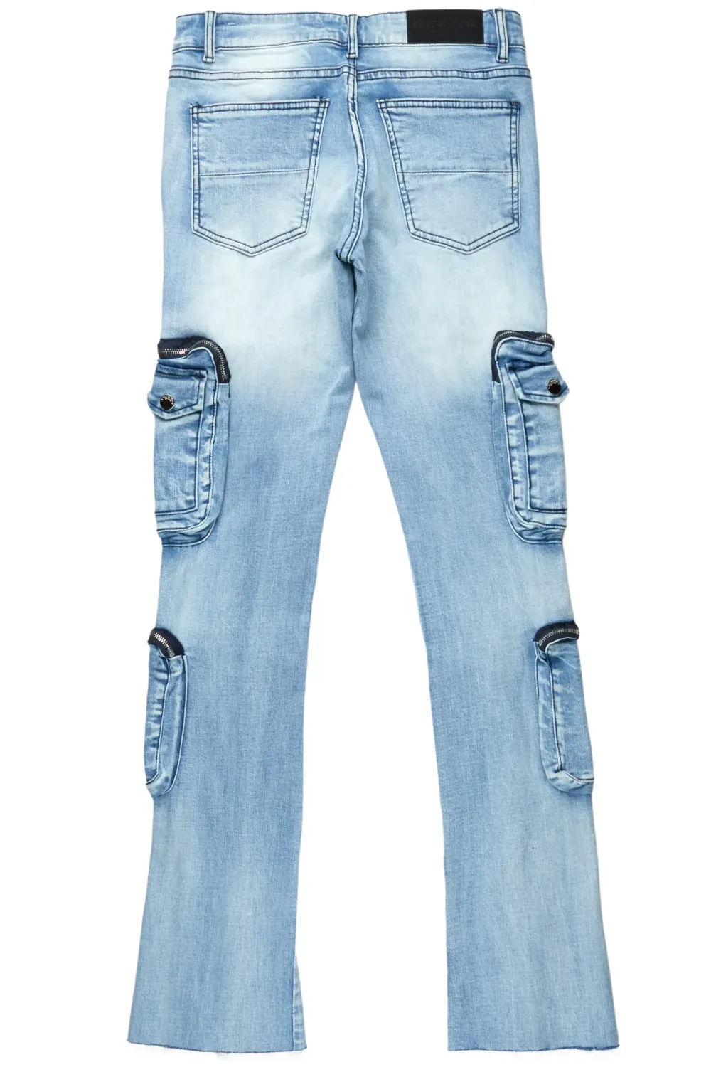 Sutton Blue Stacked Flare Jean