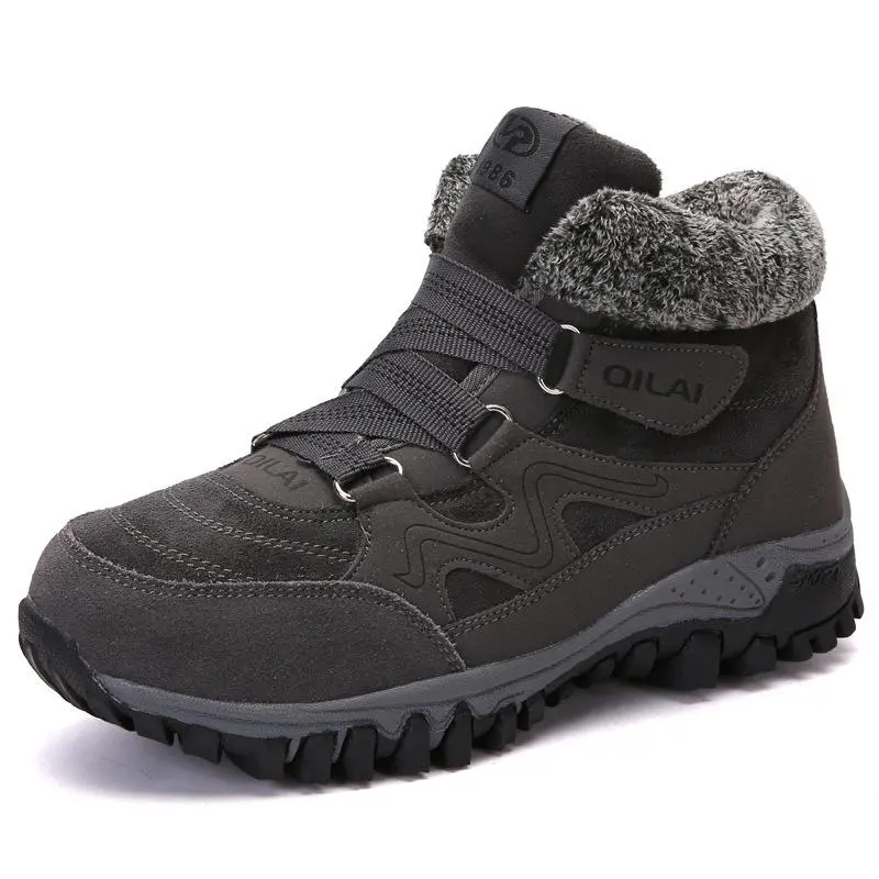 Large Size Women Hook Loop Outdoor Sneakers Ankle Warm Suede Boots