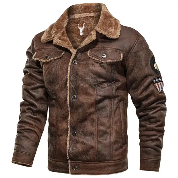 Badass Sherpa lined Faux Leather Jacket