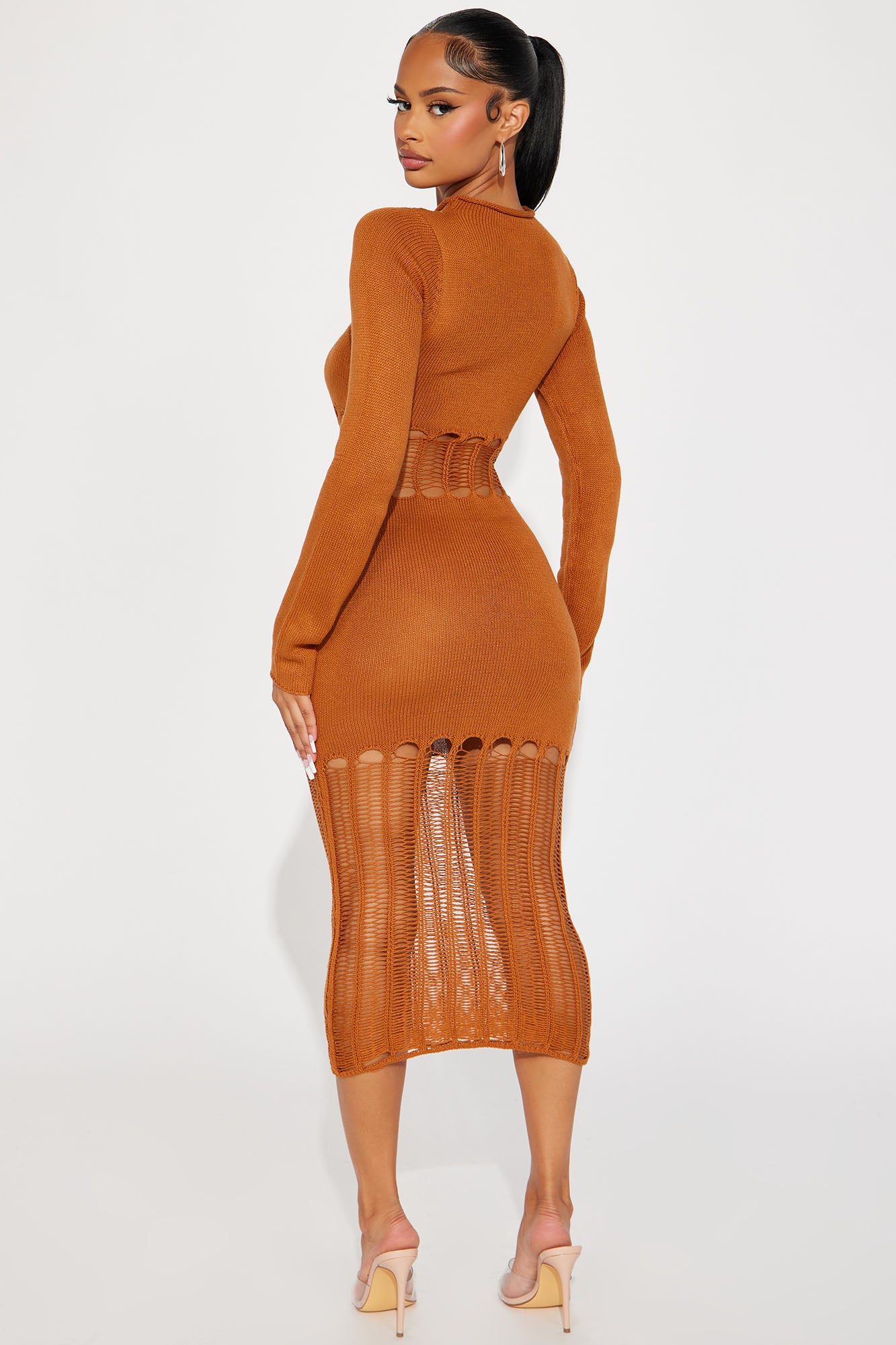 Tamara Sweater Midi Dress - Camel