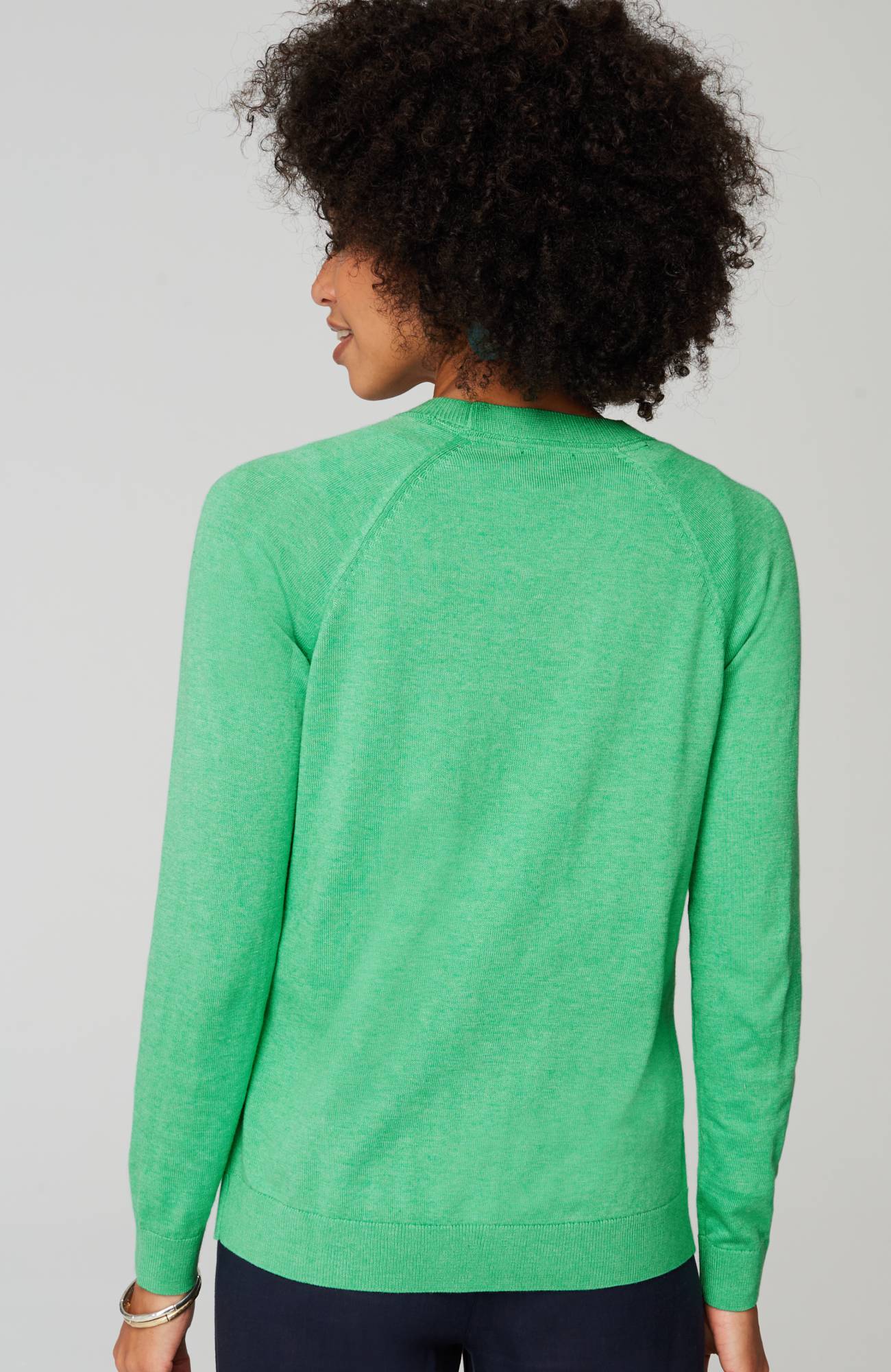 organically grown cotton v-neck cardi