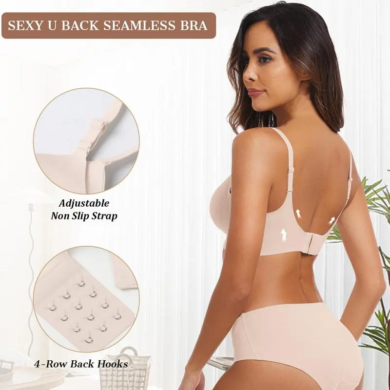 Women's Seamless Wireless Push Up Bra – Comfort & Full Coverage