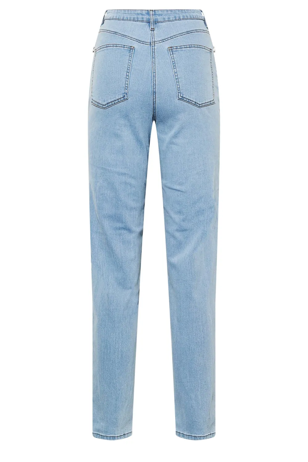 LTS Tall Blue Diamante Embellished Pocket UNA Stretch Mom Jeans