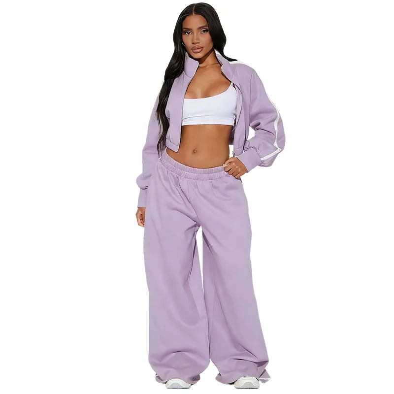 Women's loose-fitting wool lining suit