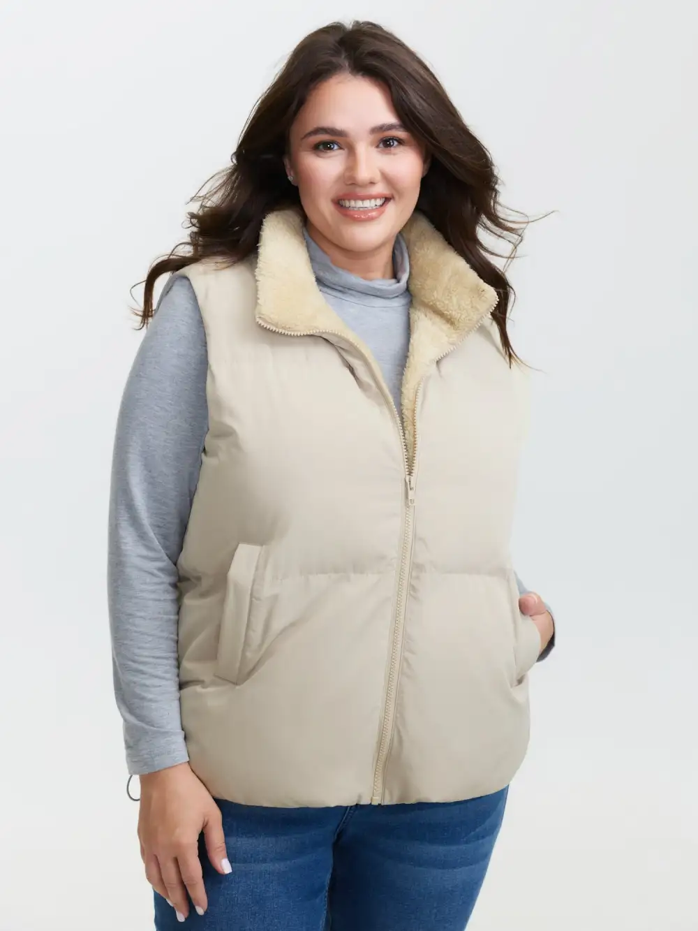 Puffer Zipper Quilted Vest