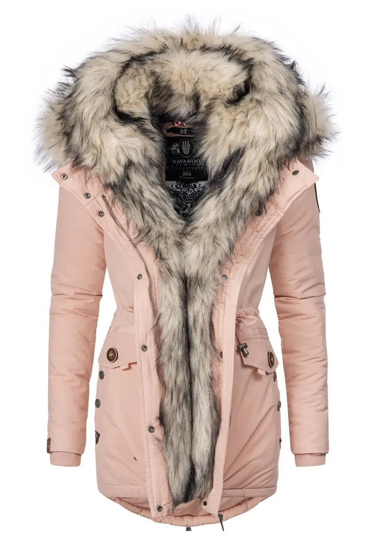 Ladies Winter Thicken Windproof Parka Beige