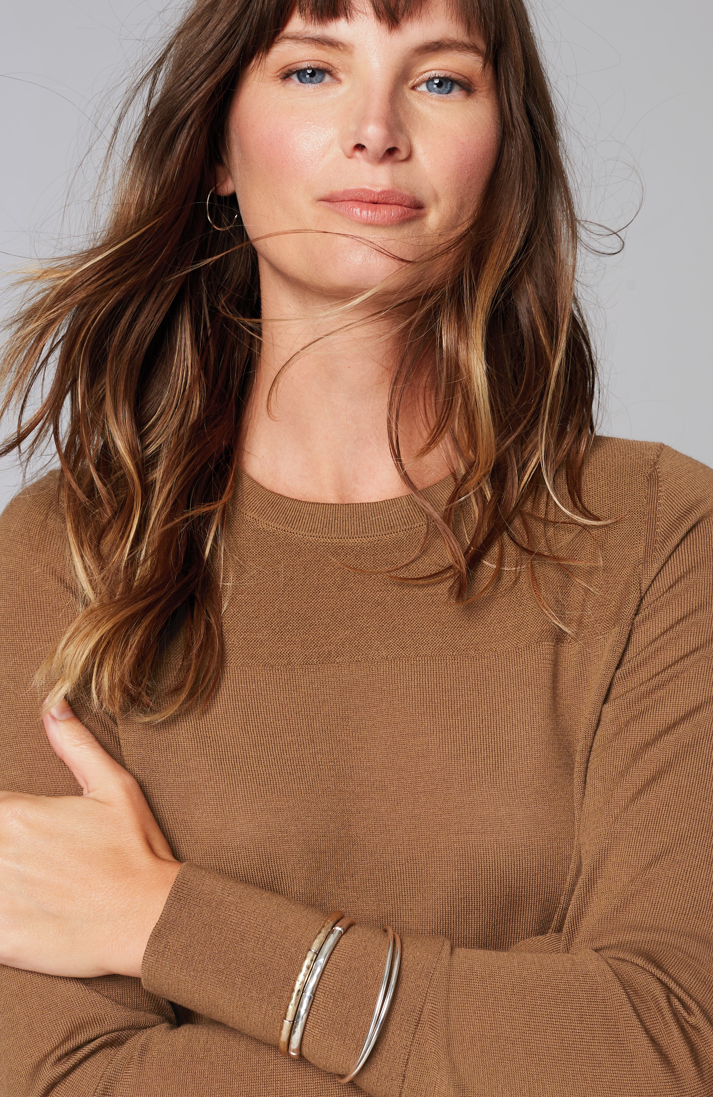 Wearever Textured-Yoke Merino Sweater