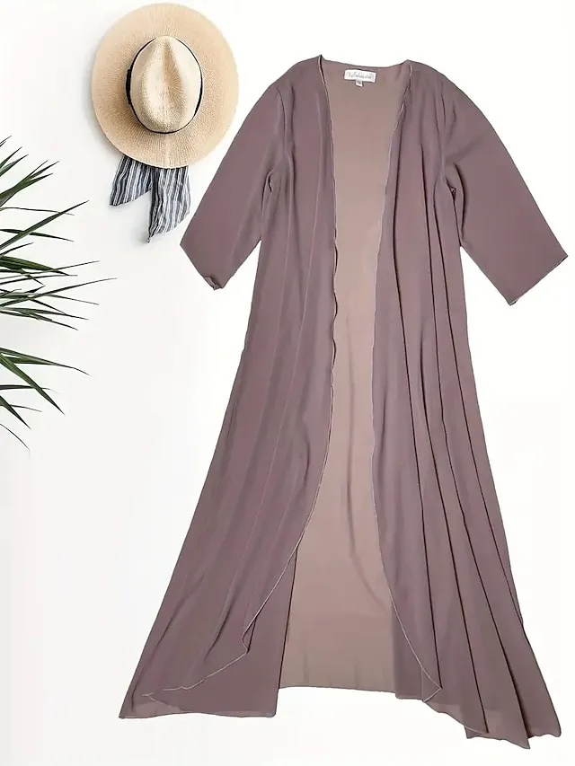 Women's Casual Dress Dress Set Two Piece Dress Long Dress Maxi Dress Purple Brown Green Half Sleeve Flower Print Summer Spring V Neck Fashion Vacation 2023 S M L XL XXL 3XL