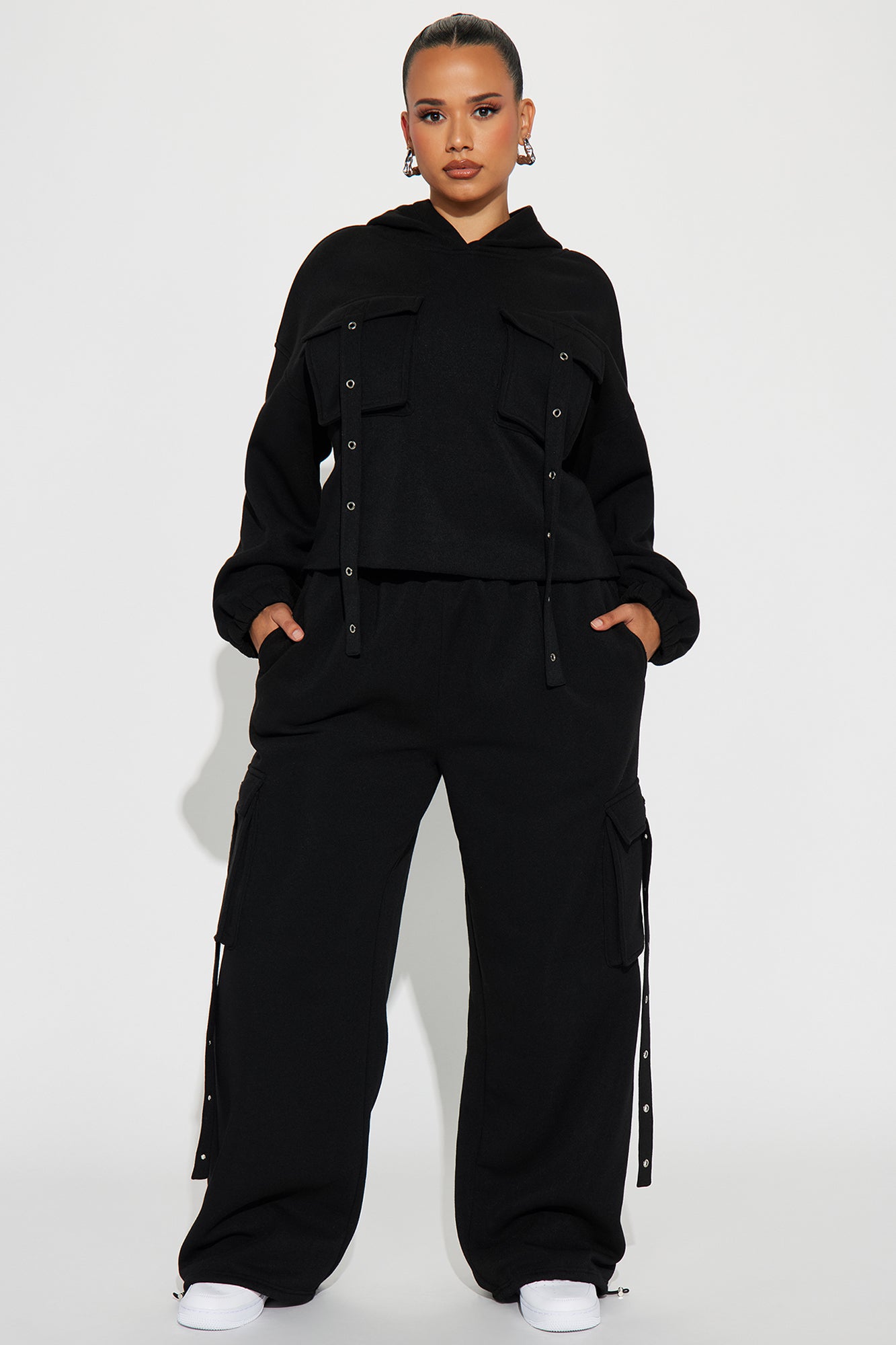 Lizzy Fleece Cargo Set - Black
