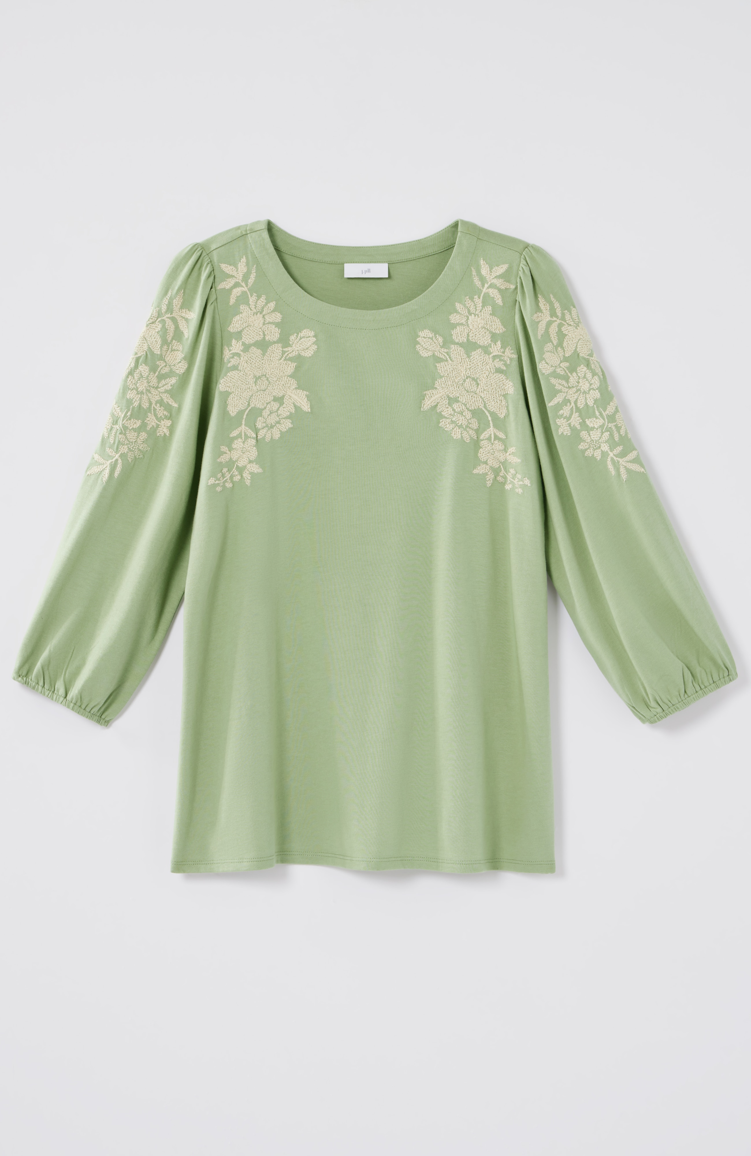 Floral-Embroidered Top