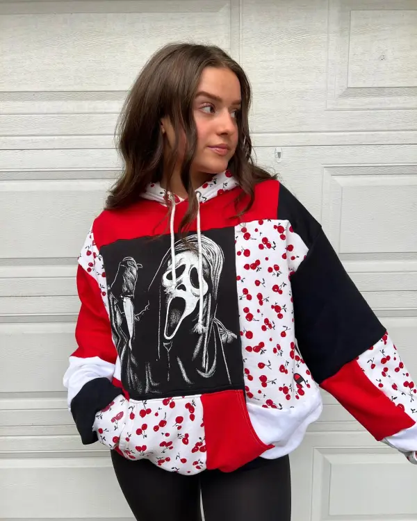 Red hoodie sweatshirts how perfect and cozy piece for your Halloween day