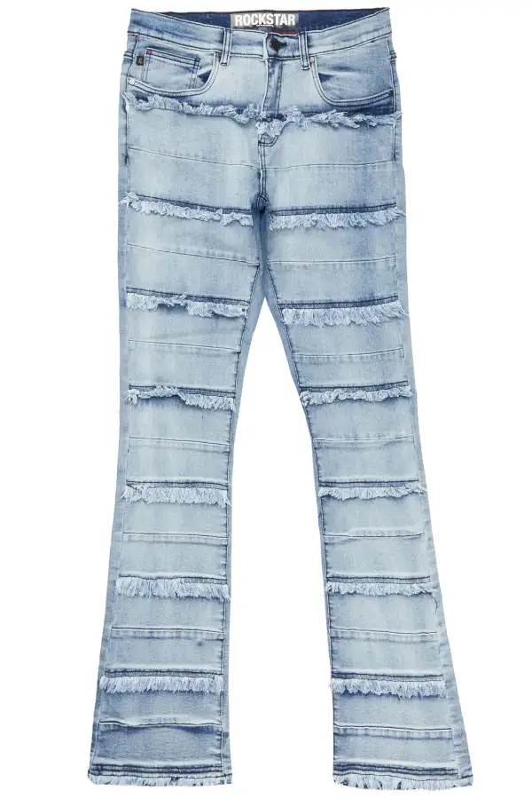 Oren Blue Stacked Flare Jean