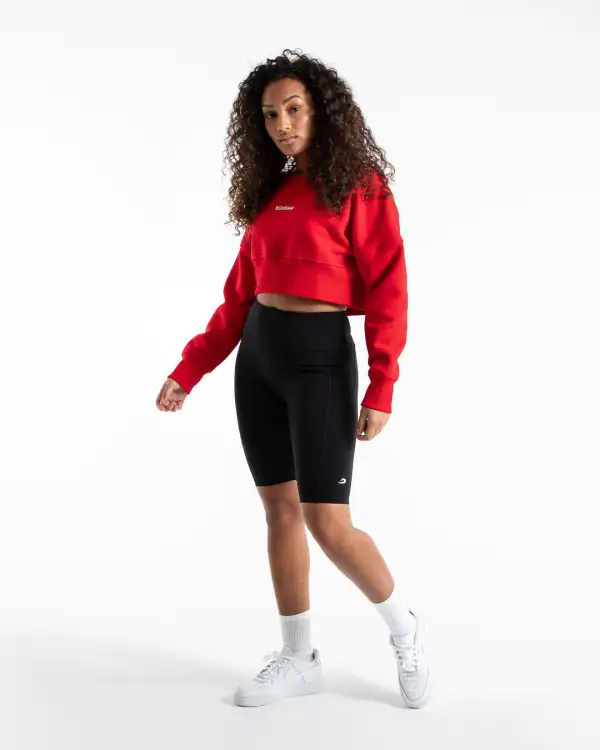 Johnson Cropped Sweatshirt - Red