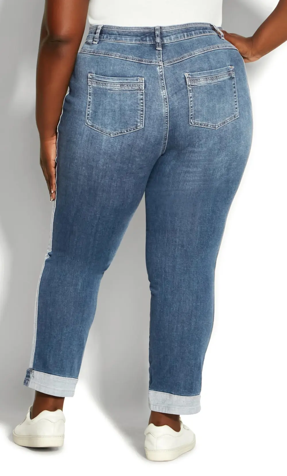 Evans Denim Contrast Trim Jean