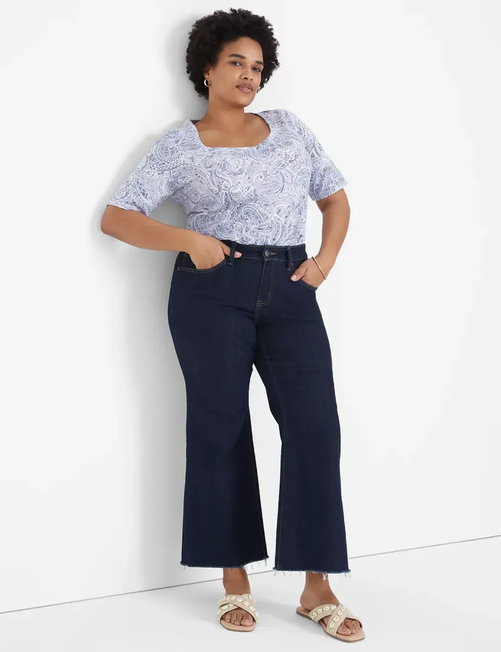 Modern Perfect Sleeve V-Neck Tee