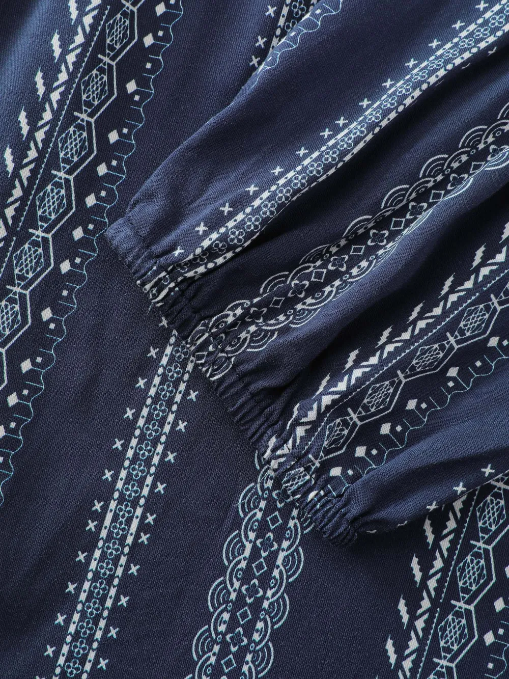 Boho Stripe Notched Collar Ties Midi Dress