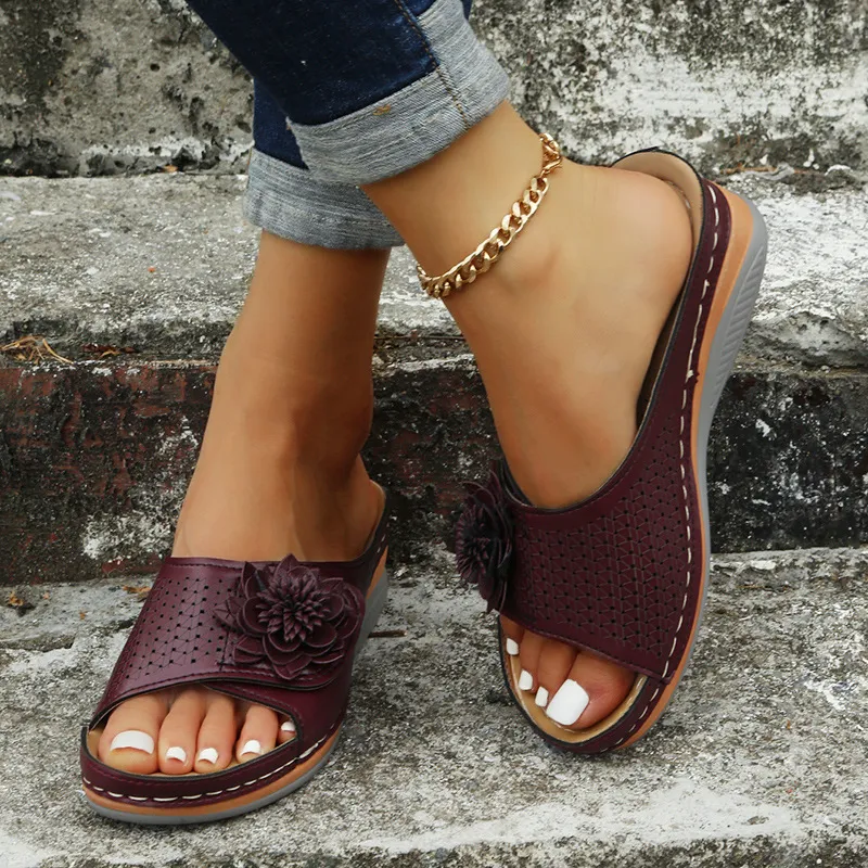 Casual Floral Women's Flat Sandals