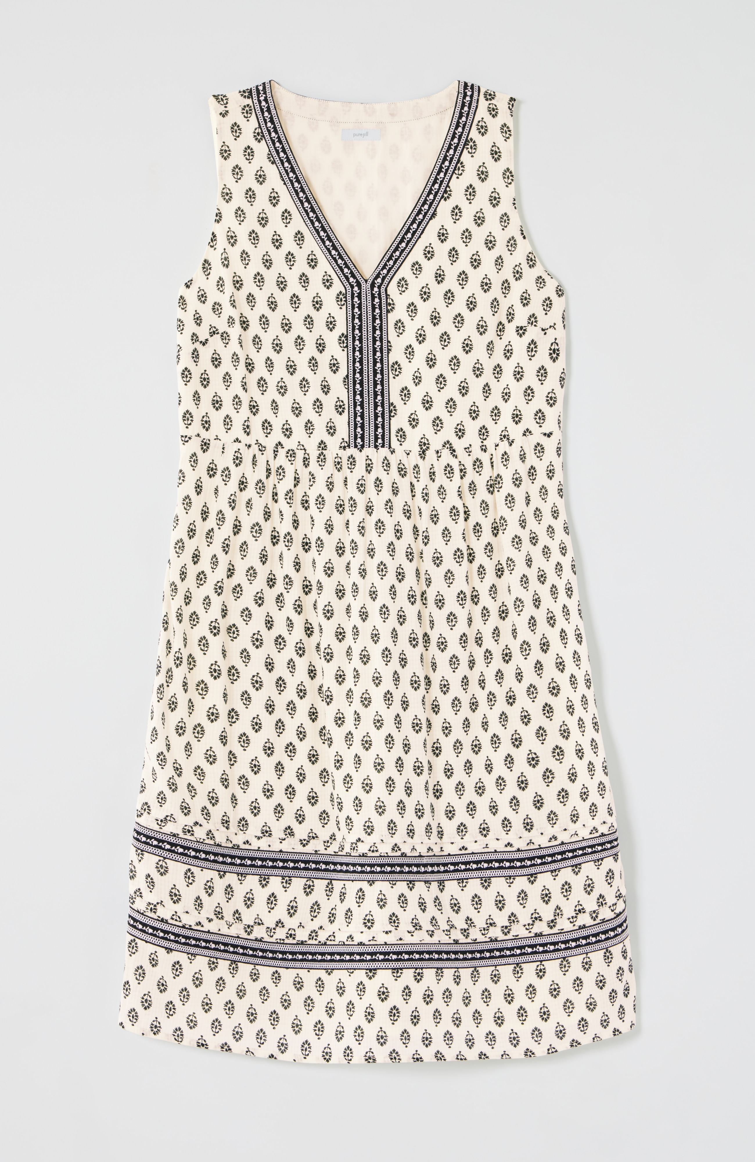 Pure Jill Tiered Sleeveless Dress