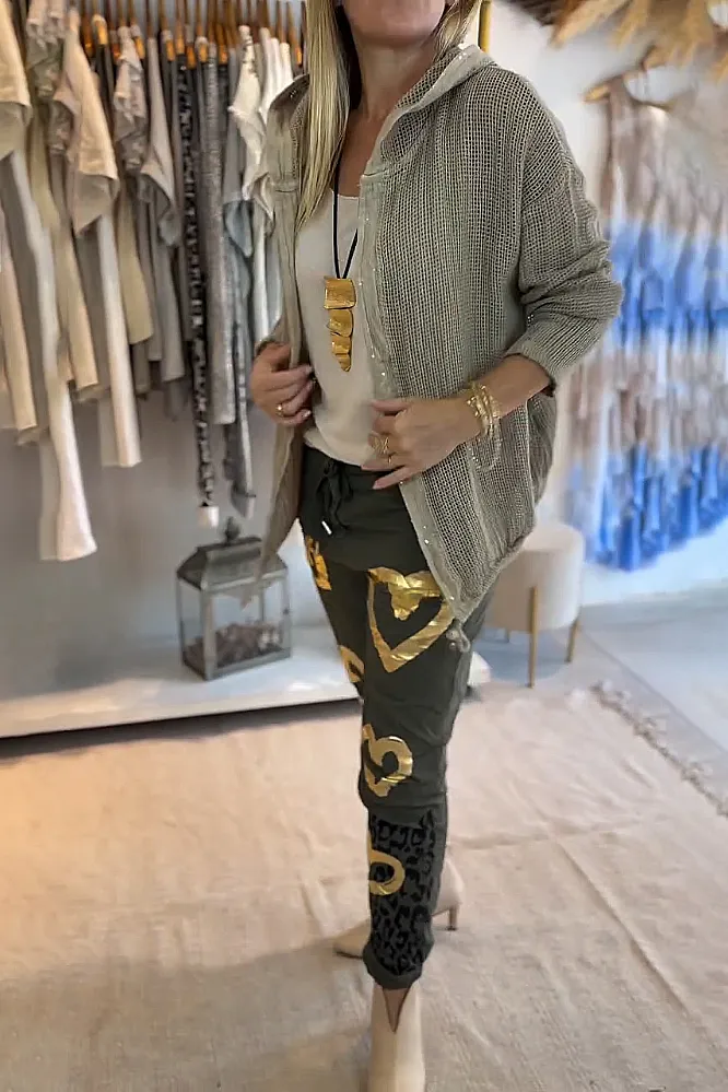 Women's Pattern Tank Top Pants 3-Piece Set Pants