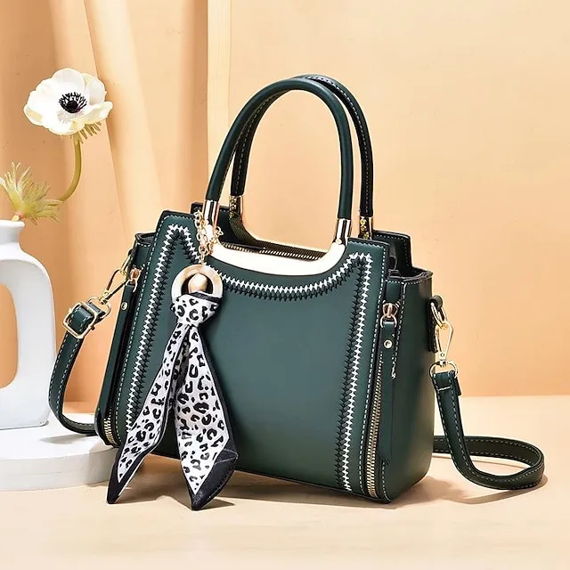 Women's Canvas Tote Bag Handbag Daily Date Office & Career Solid Color Black White Red