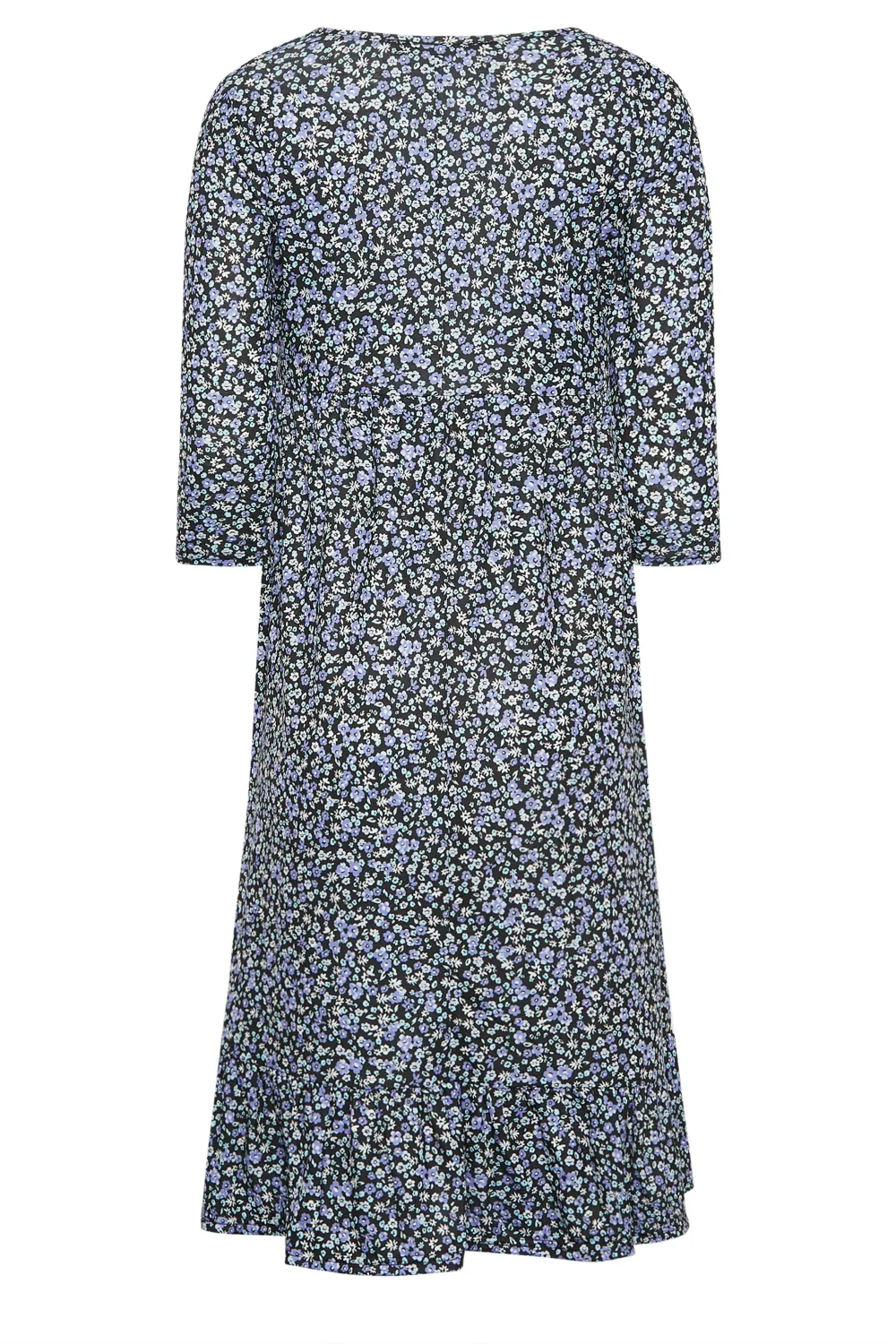 M&Co Petite Blue Ditsy Floral Print Midi Dress