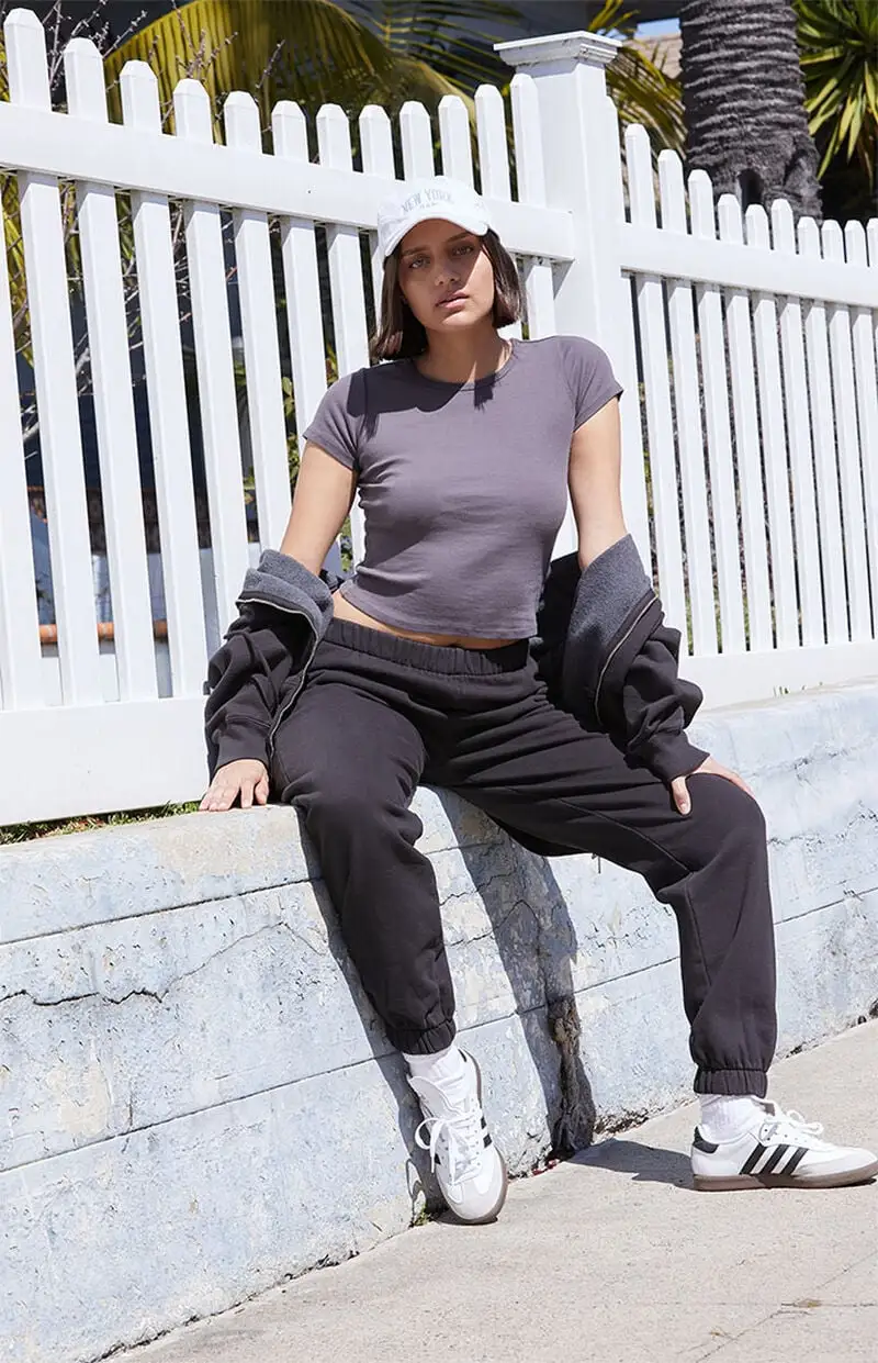 John Galt Black Rosa Sweatpants