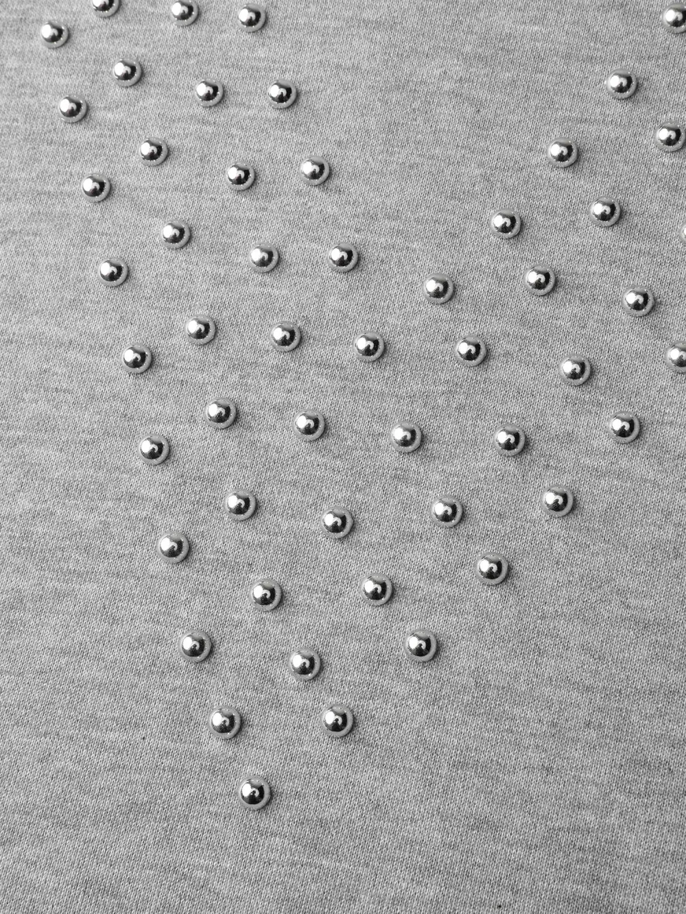 Stretchy Rivet Detail Round Neck Sweatshirt