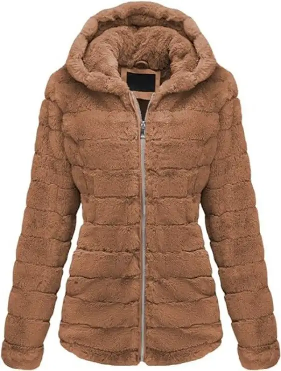 Women's Faux Fur Coat  Sherpa-Lined Fleece Jacket