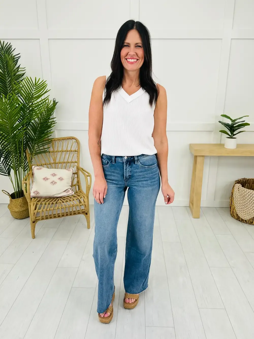 Planning Ahead Tummy Control Wide Leg Jeans