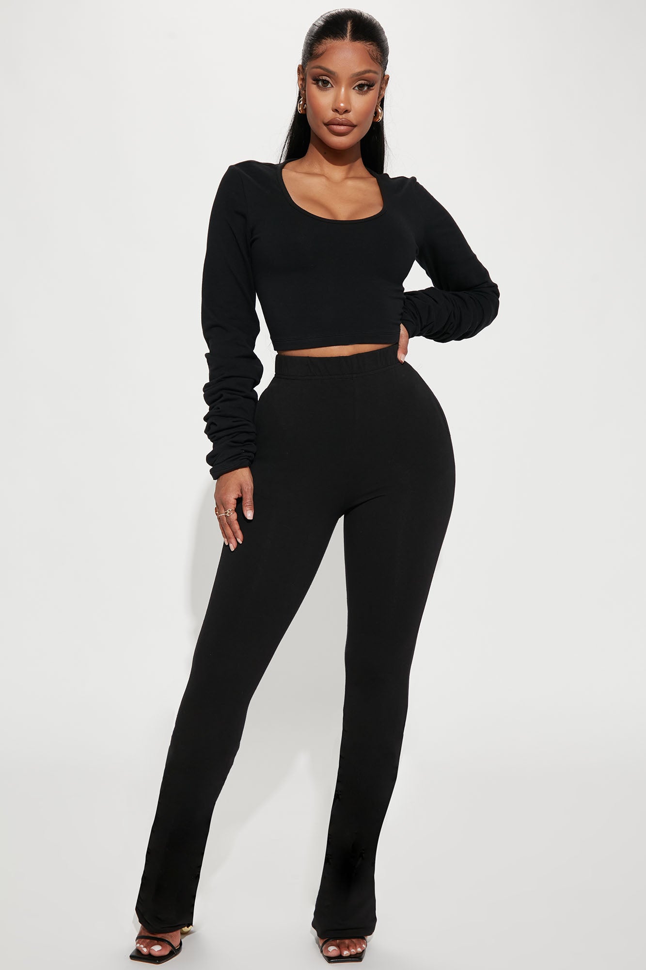 Out For The Day Pant Set - Black