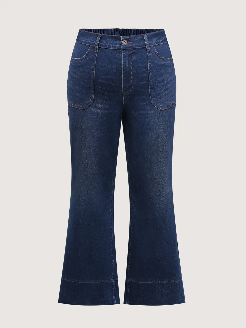 Flared Hem Easy-Fit Jeans