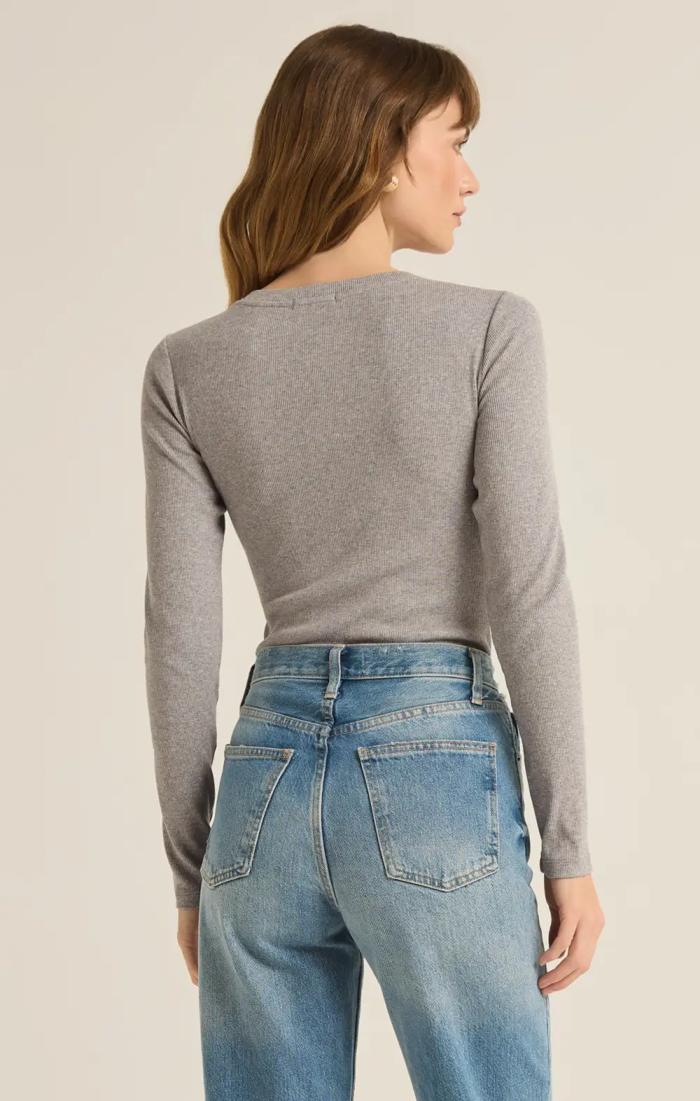Samara Rib Henley Long Sleeve Bodysuit