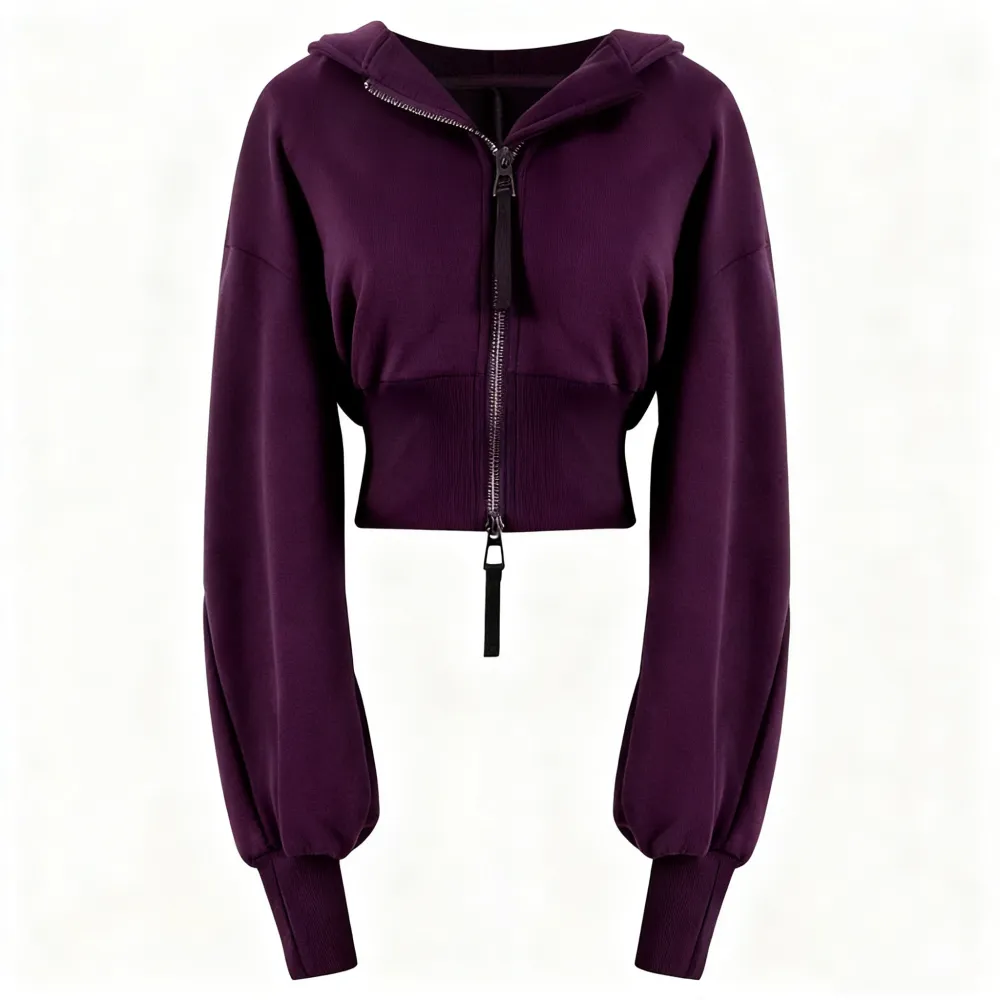 Women's Stylish Athletic Cropped Hoodie