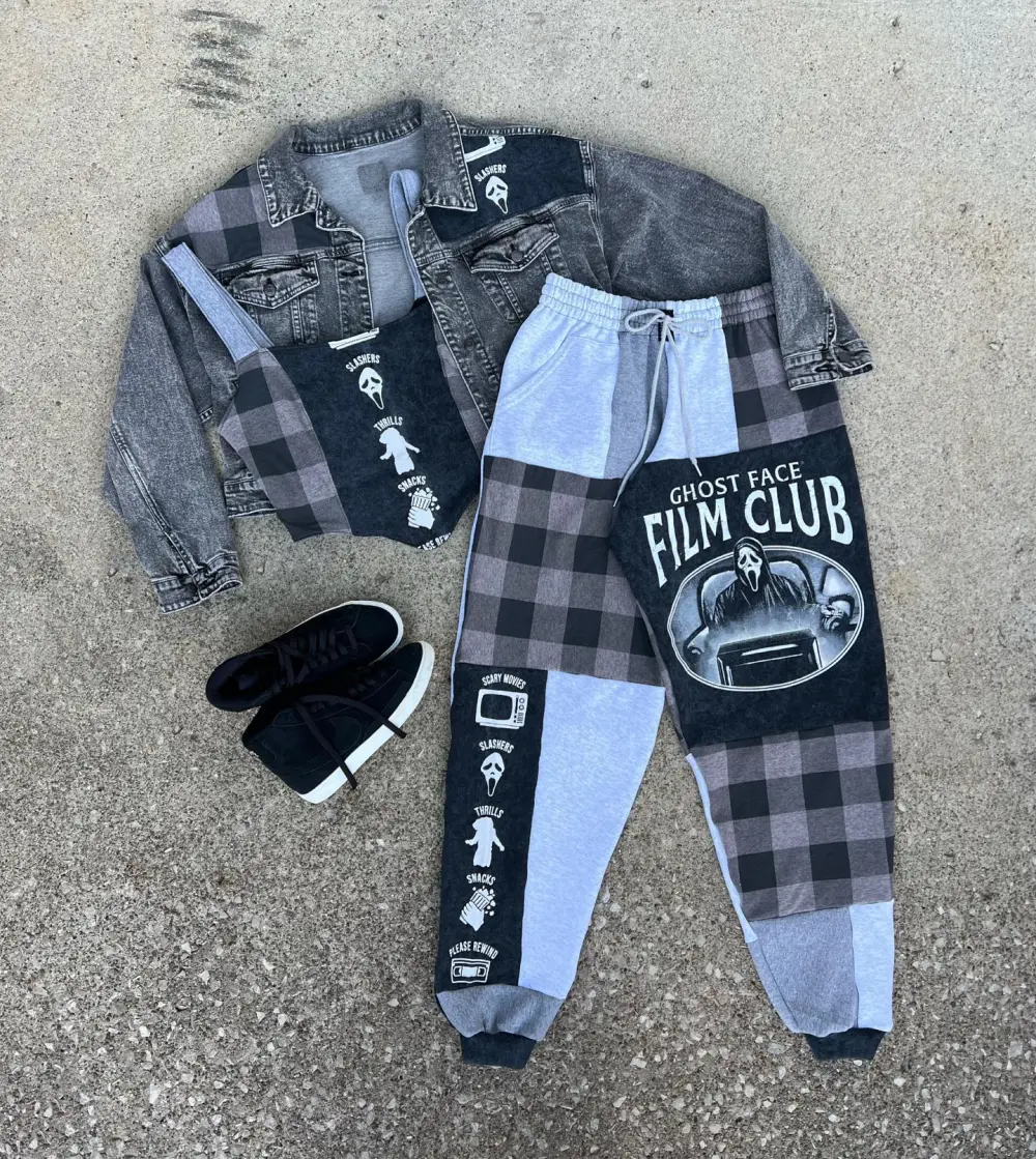 3 piece set tank jacket and bottoms how perfect and cozy piece for your Halloween day