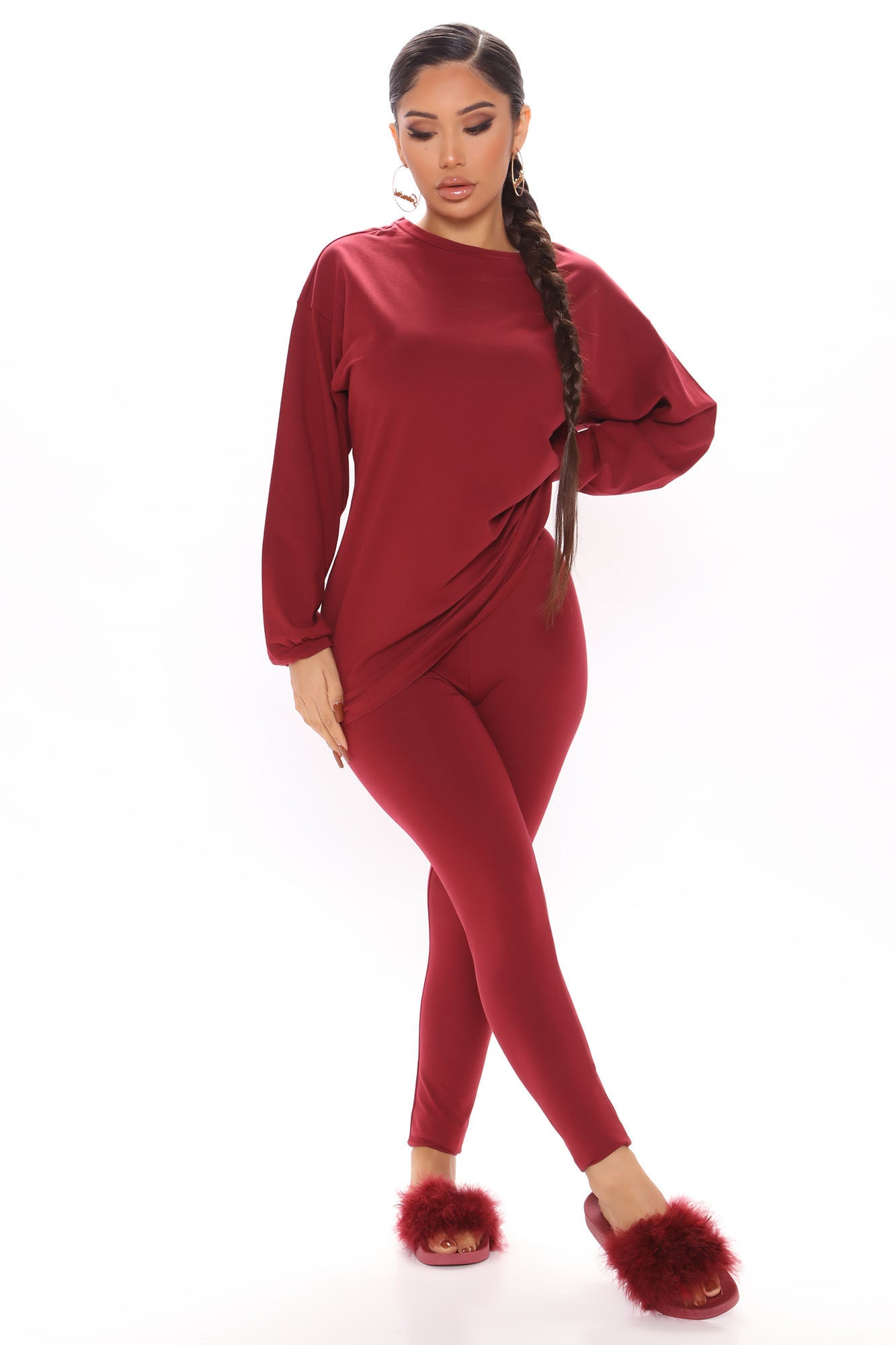 Paparazzi Legging Set - Burgundy