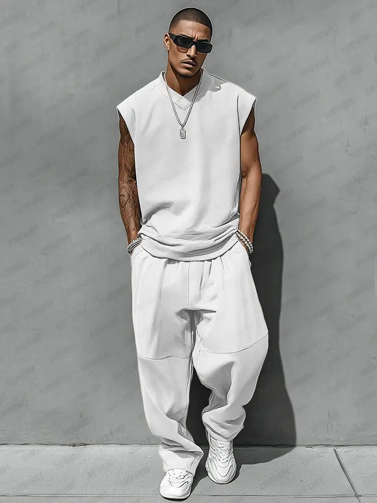 Relaxed Style Tank Top Balloon Pants Set