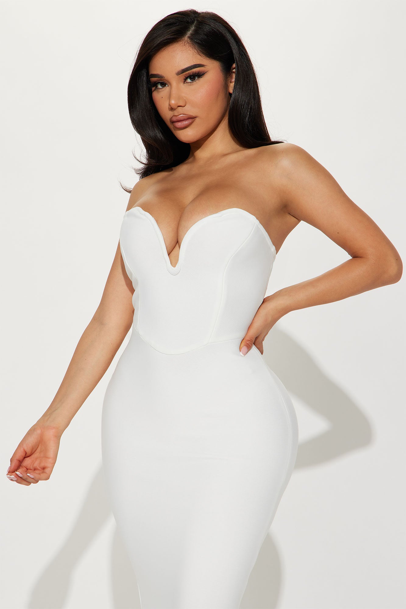 Lilah Bandage Maxi Dress - White